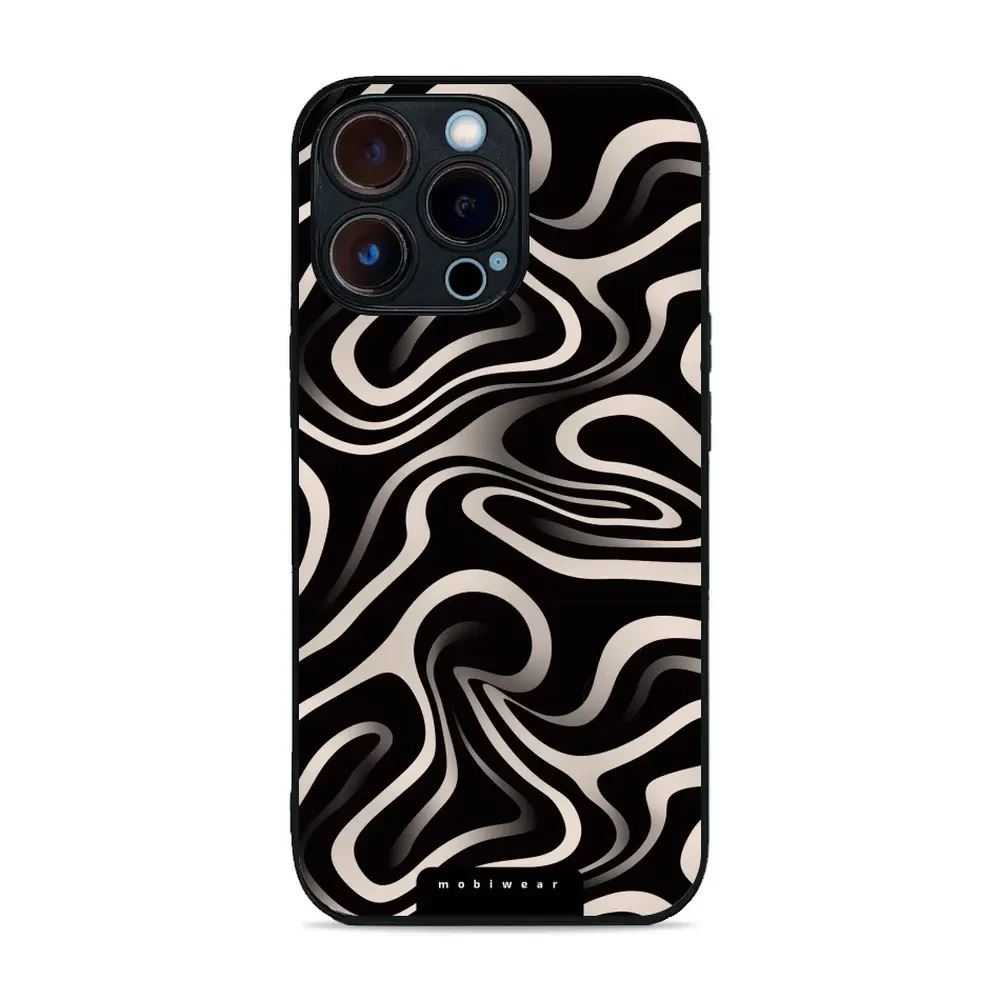 Lesklý kryt Mobiwear Glossy - Apple iPhone 13 Pro - GA63G Vlnky a linky