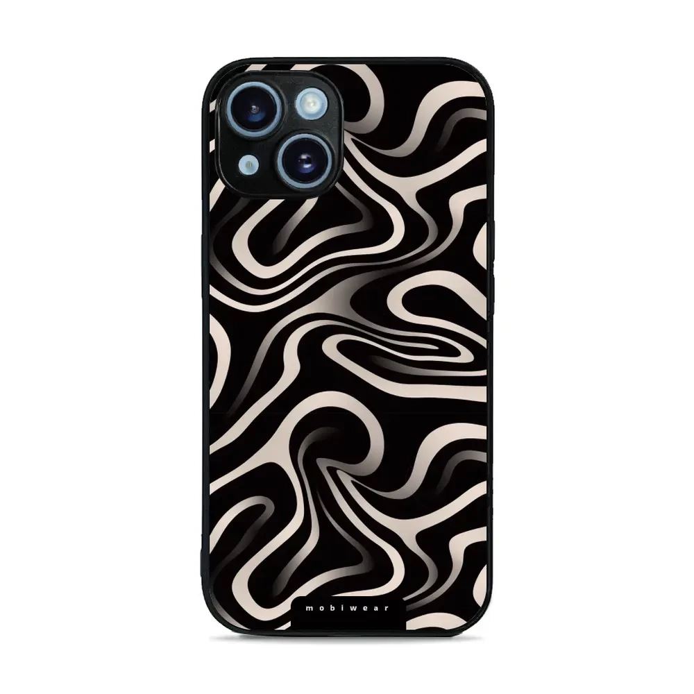 Lesklý kryt Mobiwear Glossy - Apple iPhone 14 - GA63G Vlnky a linky