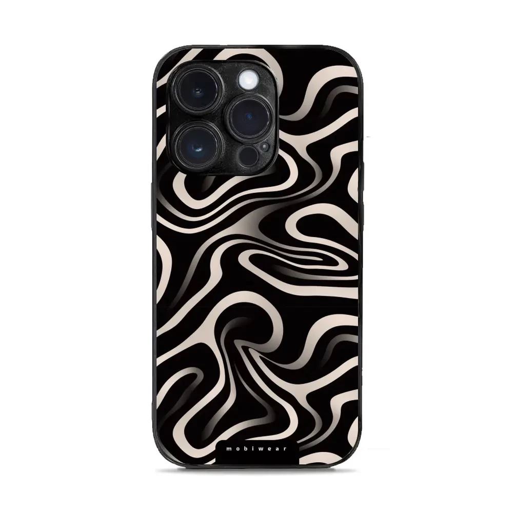 Lesklý kryt Mobiwear Glossy - Apple iPhone 14 Pro - GA63G Vlnky a linky