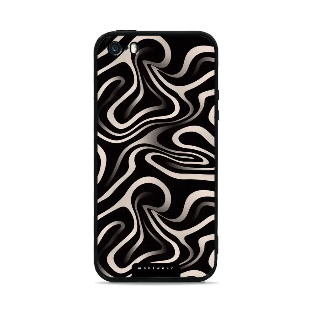 Lesklý kryt Mobiwear Glossy - Apple iPhone 5 / 5S / SE - GA63G Vlnky a linky