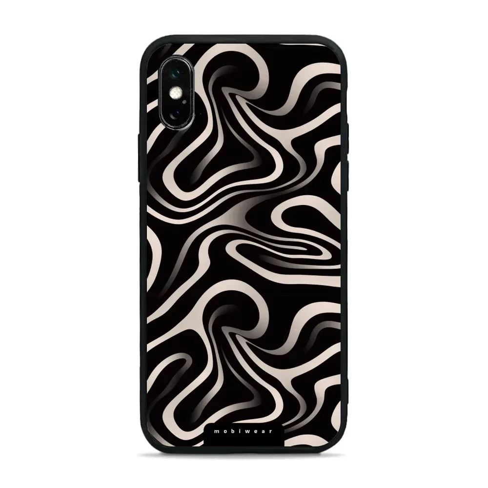 Lesklý kryt Mobiwear Glossy - Apple iPhone X / XS - GA63G Vlnky a linky