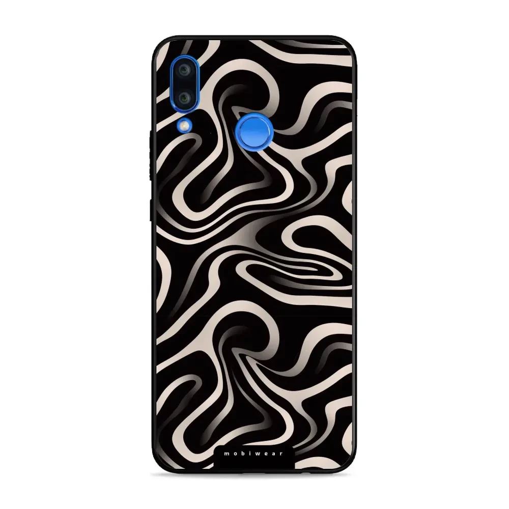 Lesklý kryt Mobiwear Glossy - Huawei Nova 3 - GA63G Vlnky a linky