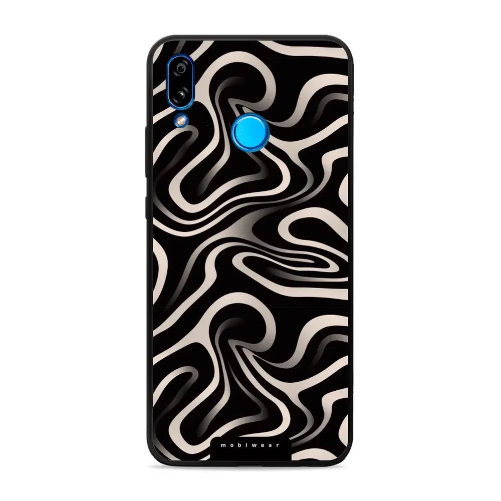 Lesklý kryt Mobiwear Glossy - Huawei P20 Lite - GA63G Vlnky a linky