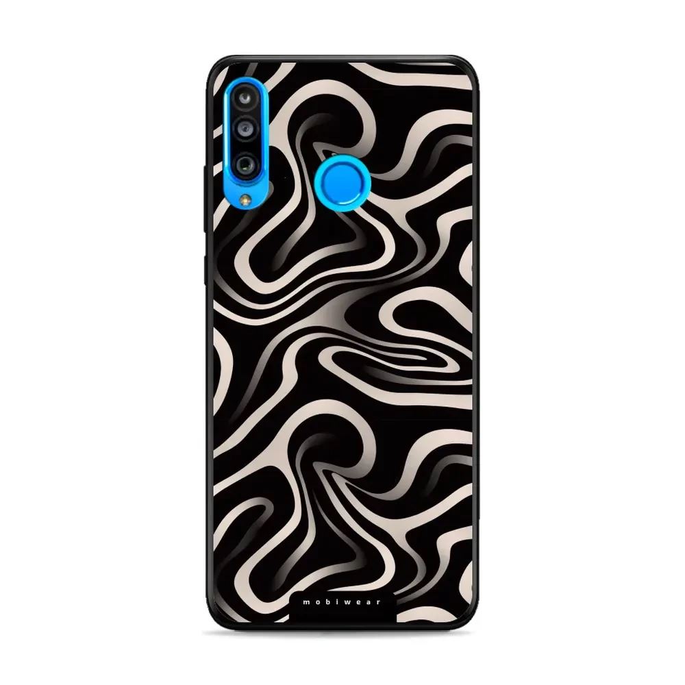 Lesklý kryt Mobiwear Glossy - Huawei P30 Lite - GA63G Vlnky a linky