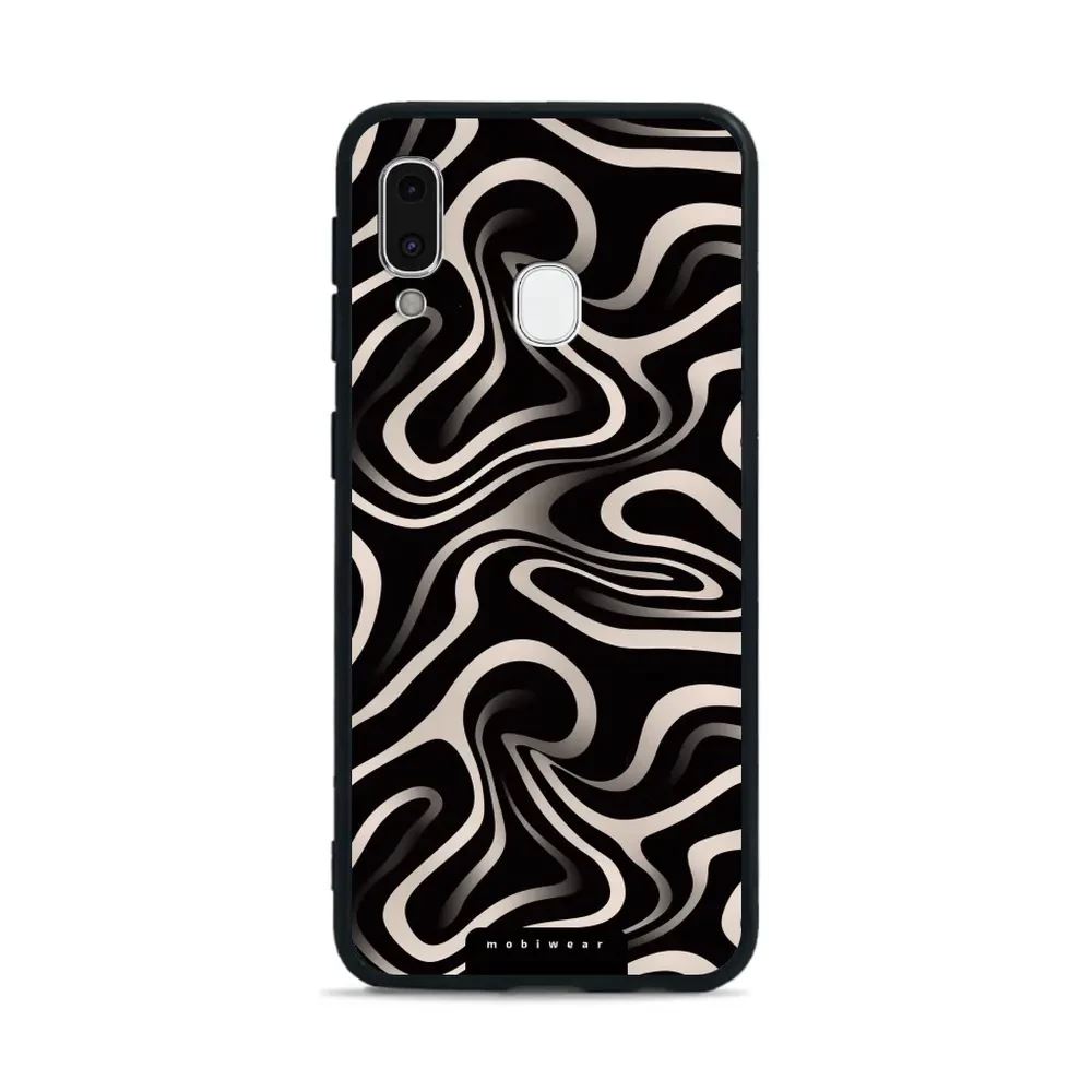 Lesklý kryt Mobiwear Glossy - Samsung Galaxy A20e - GA63G Vlnky a linky