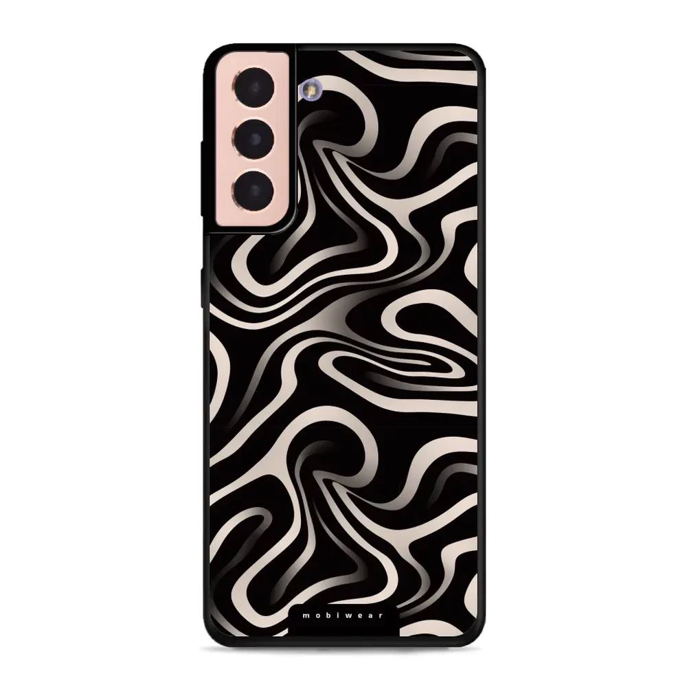 Lesklý kryt Mobiwear Glossy - Samsung Galaxy S21 - GA63G Vlnky a linky