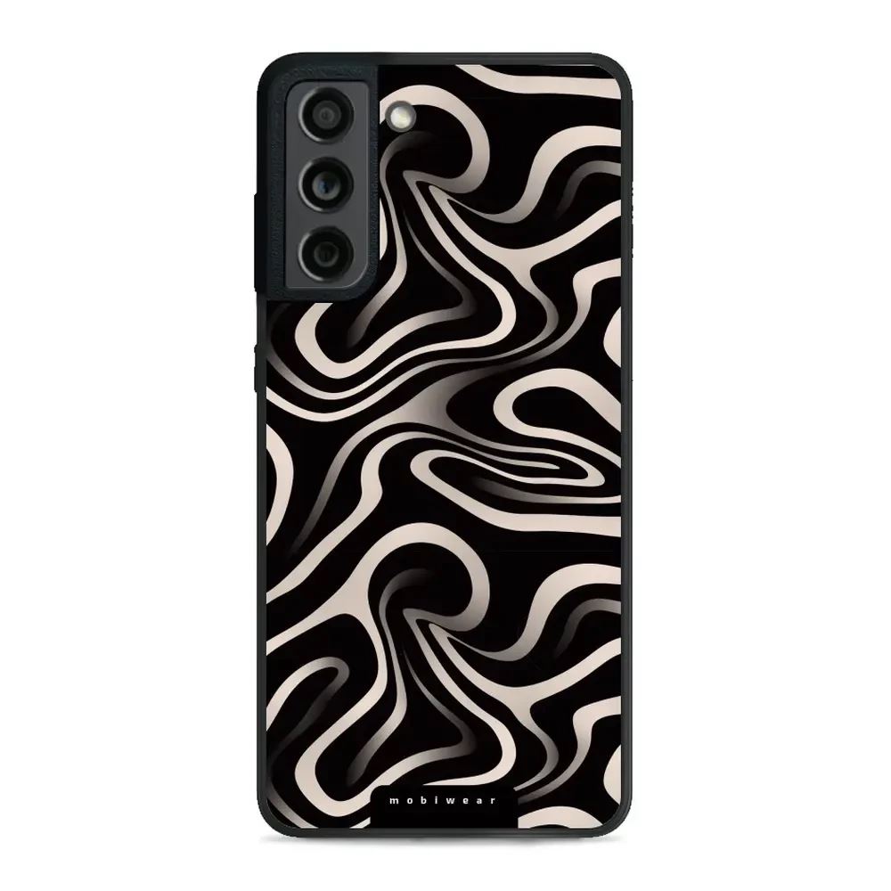 Lesklý kryt Mobiwear Glossy - Samsung Galaxy S21 FE - GA63G Vlnky a linky