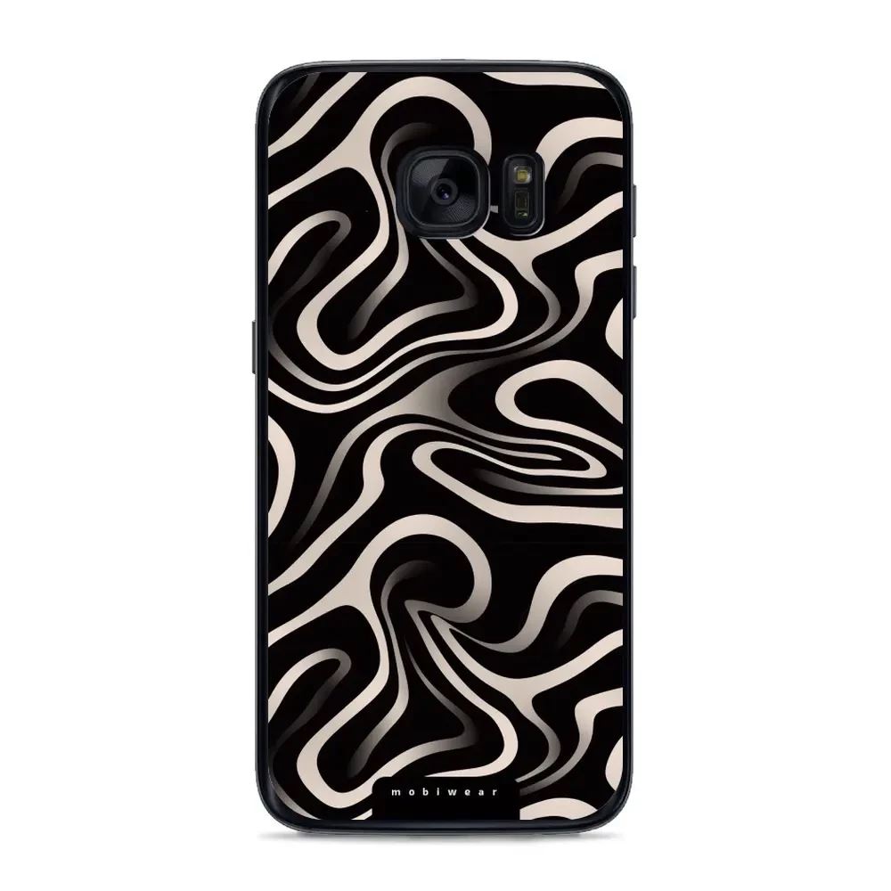 Lesklý kryt Mobiwear Glossy - Samsung Galaxy S7 - GA63G Vlnky a linky