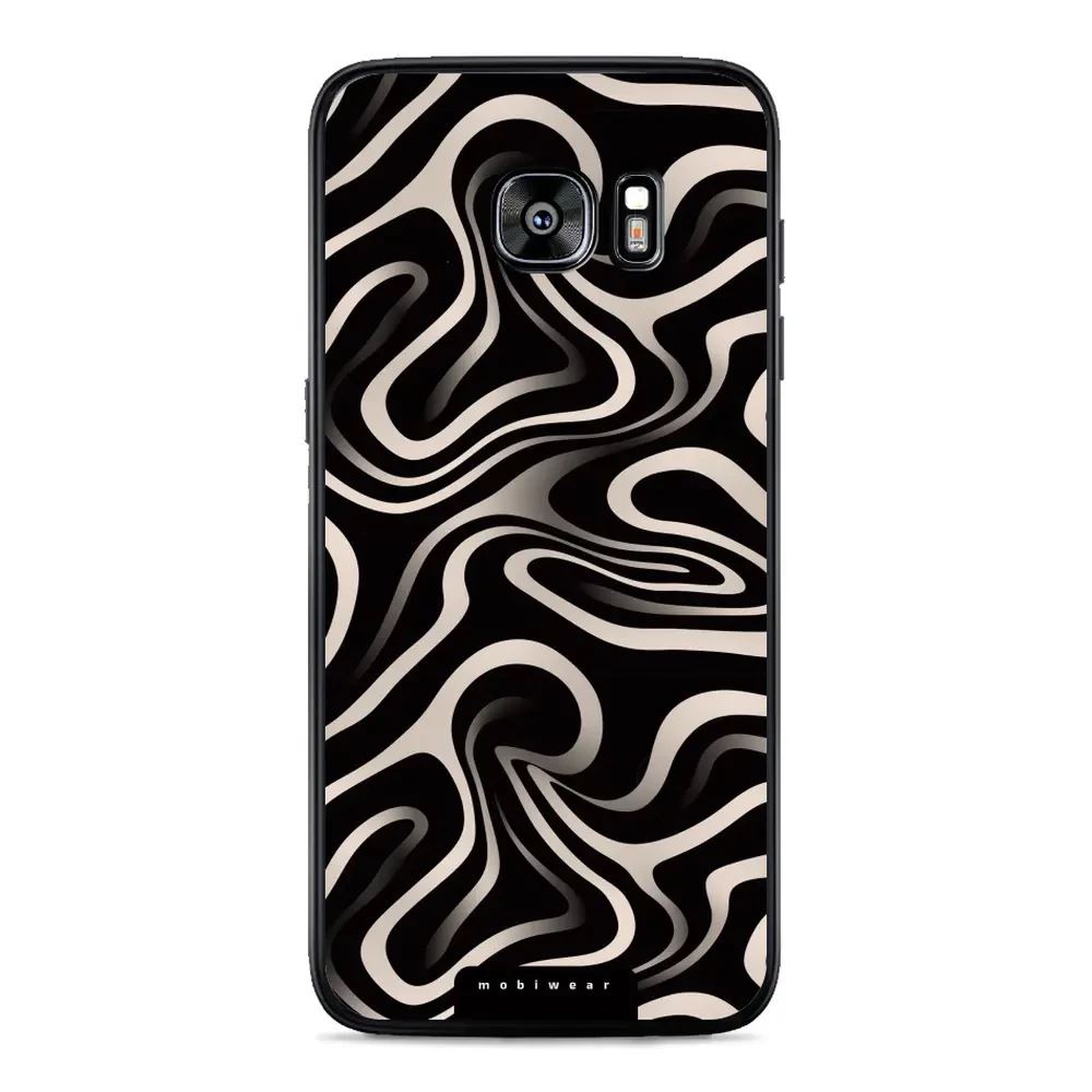Lesklý kryt Mobiwear Glossy - Samsung Galaxy S7 Edge - GA63G Vlnky a linky