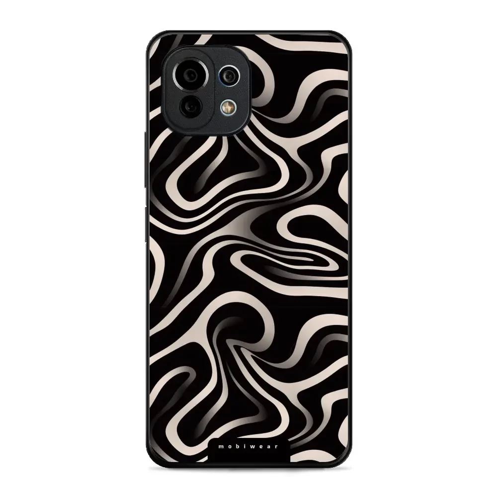 Lesklý kryt Mobiwear Glossy - Xiaomi 11 Lite 5G NE / Xiaomi Mi 11 Lite - GA63G Vlnky a linky