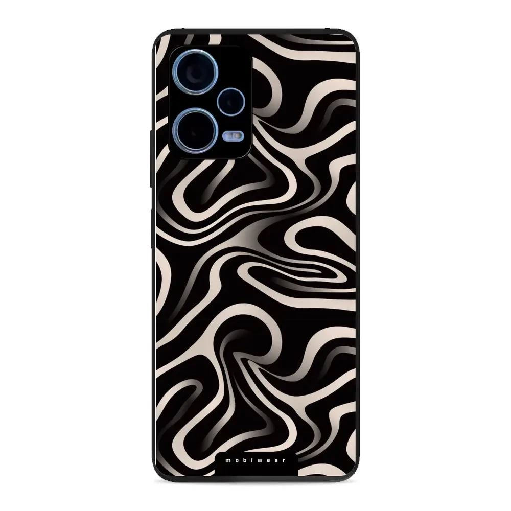 Lesklý kryt Mobiwear Glossy - Xiaomi Redmi Note 12 Pro Plus 5G - GA63G Vlnky a linky
