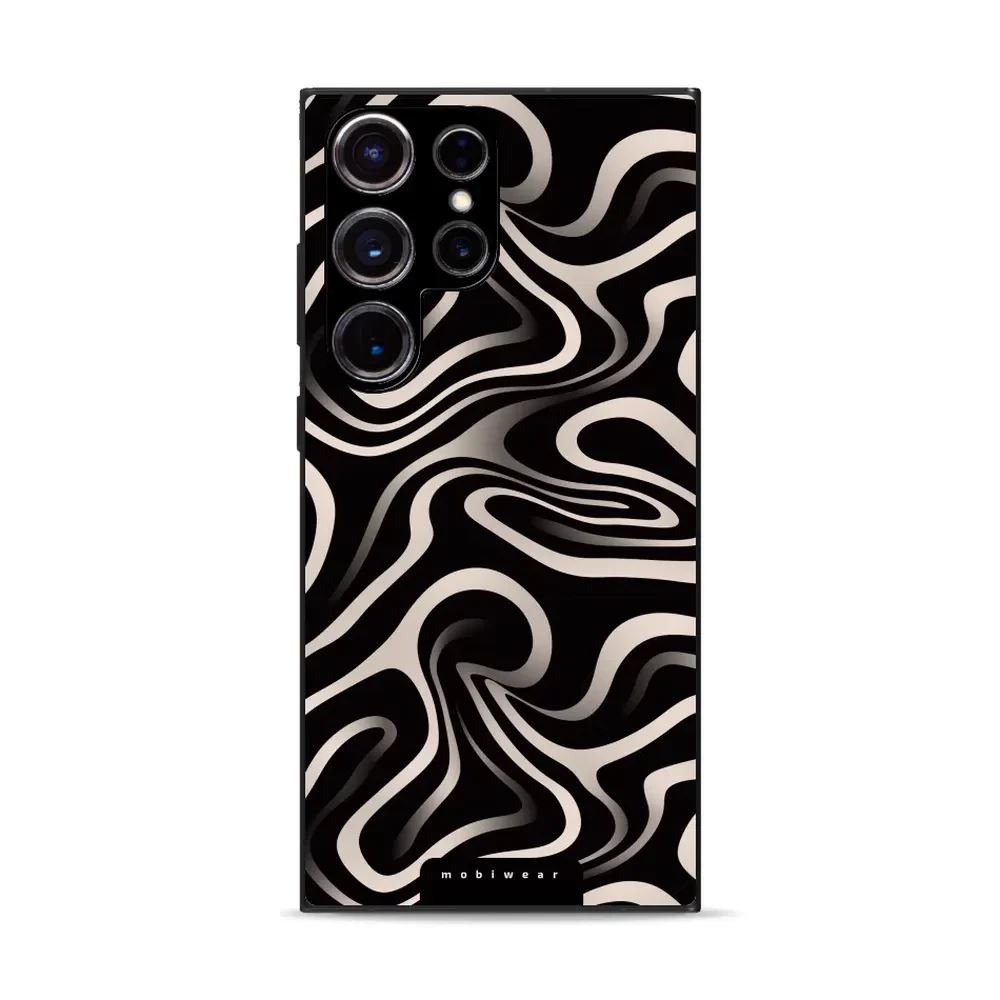 Lesklý kryt Mobiwear Glossy - Samsung Galaxy S23 Ultra - GA63G Vlnky a linky