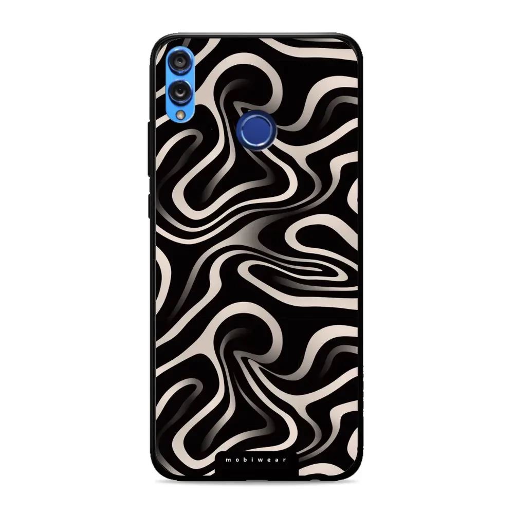 Lesklý kryt Mobiwear Glossy - Honor 8X - GA63G Vlnky a linky
