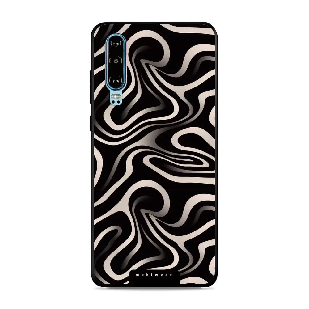 Lesklý kryt Mobiwear Glossy - Huawei P30 - GA63G Vlnky a linky