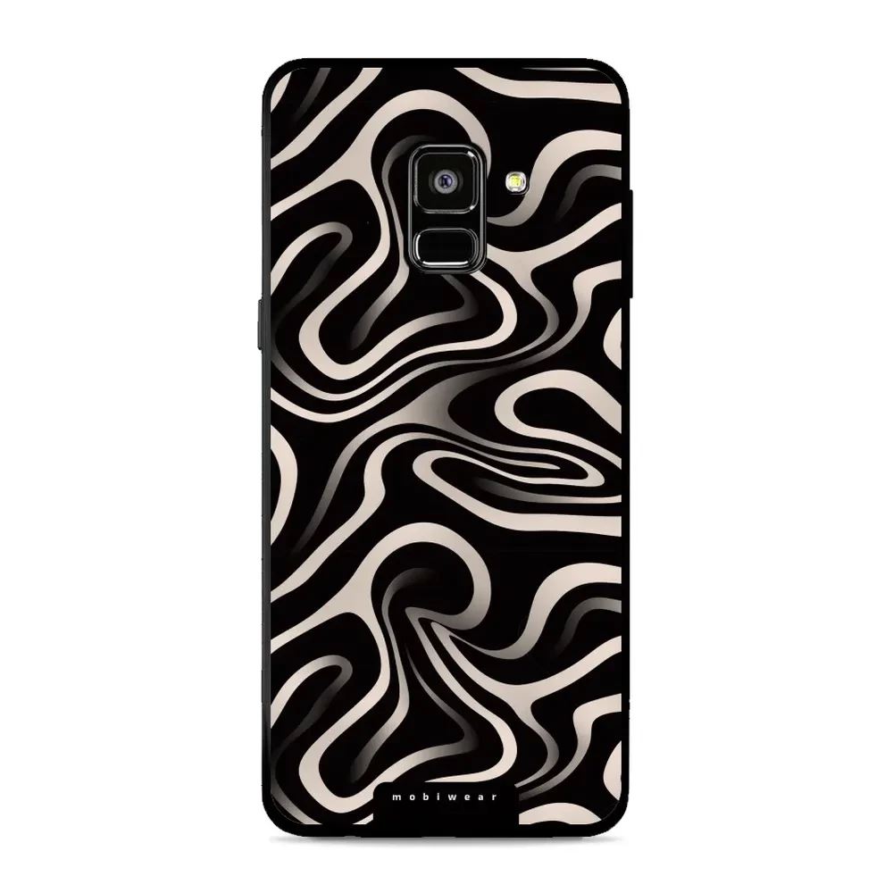 Lesklý kryt Mobiwear Glossy - Samsung Galaxy A8 2018 - GA63G Vlnky a linky