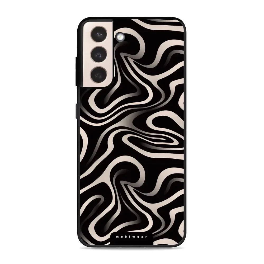 Lesklý kryt Mobiwear Glossy - Samsung Galaxy S21 Plus - GA63G Vlnky a linky