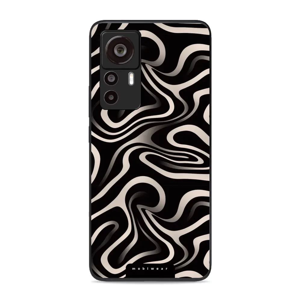 Lesklý kryt Mobiwear Glossy - Xiaomi 12T / 12T Pro - GA63G Vlnky a linky - VÝPRODEJ