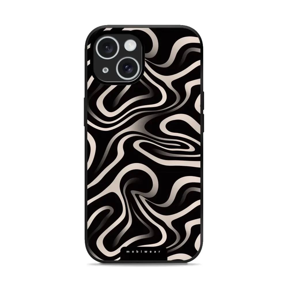 Lesklý kryt Mobiwear Glossy - Apple iPhone 15 - GA63G Vlnky a linky