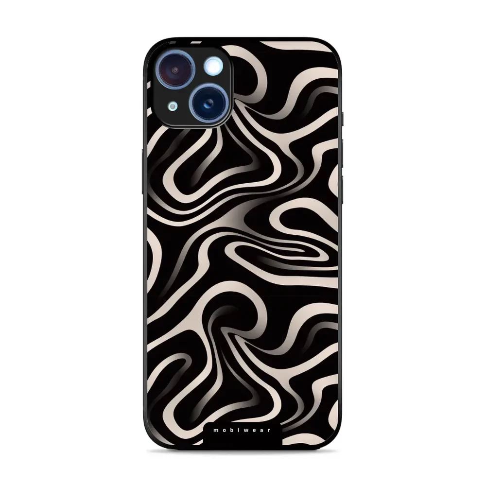 Lesklý kryt Mobiwear Glossy - Apple iPhone 15 Plus - GA63G Vlnky a linky