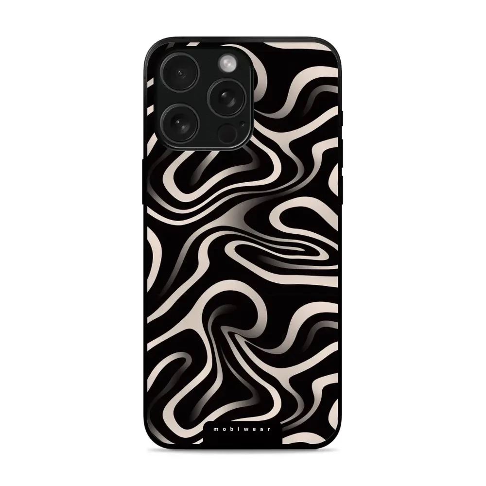 Lesklý kryt Mobiwear Glossy - Apple iPhone 15 Pro Max - GA63G Vlnky a linky