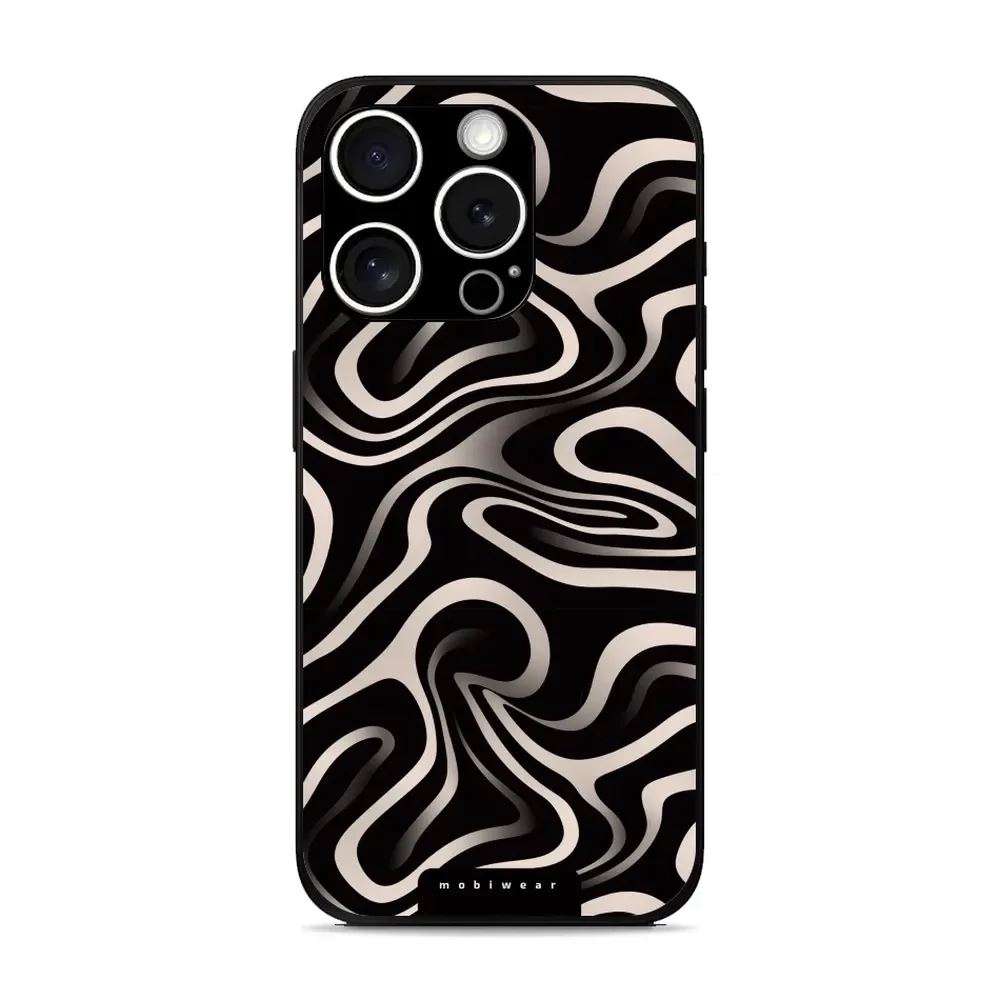 Lesklý kryt Mobiwear Glossy - Apple iPhone 15 Pro - GA63G Vlnky a linky
