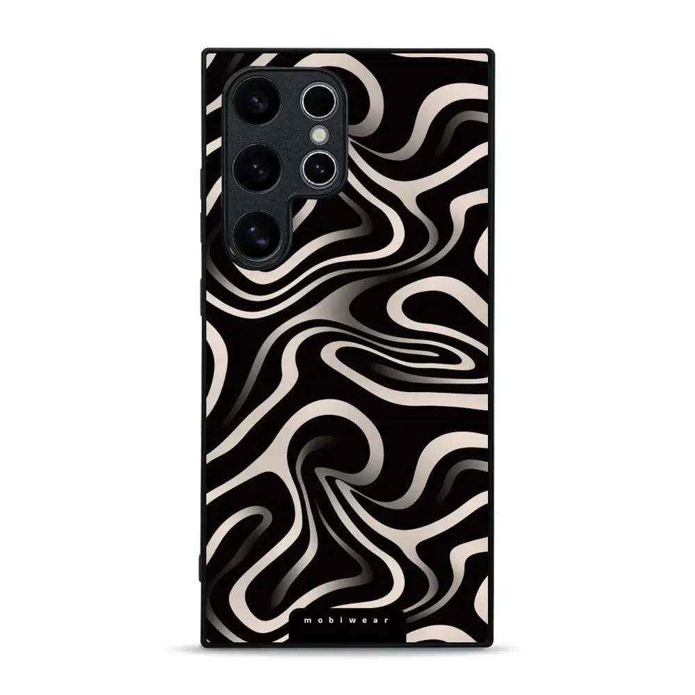 Lesklý kryt Mobiwear Glossy - Samsung Galaxy S24 Ultra - GA63G Vlnky a linky
