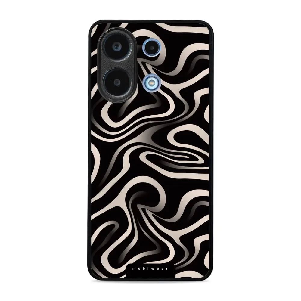 Lesklý kryt Mobiwear Glossy - Xiaomi Redmi Note 13 4G - GA63G Vlnky a linky - VÝPRODEJ