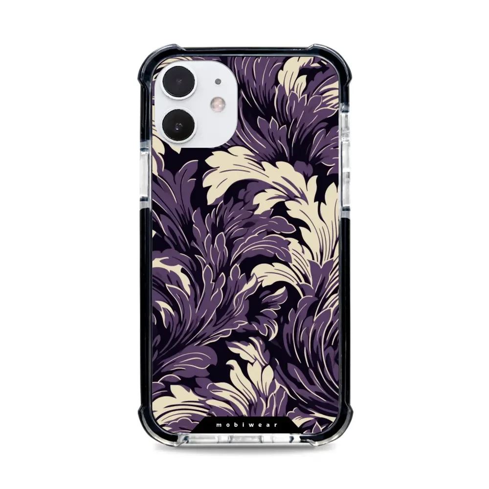 Odolný obal Mobiwear MagSafe Elite Bumper - Apple iPhone 12 / 12 Pro - DA46D Fialové rostliny