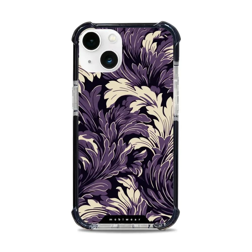Odolný obal Mobiwear MagSafe Elite Bumper - Apple iPhone 13 - DA46D Fialové rostliny