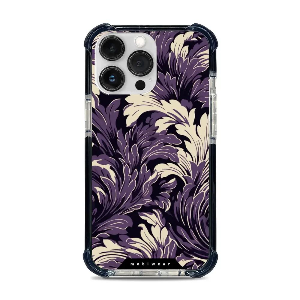 Odolný obal Mobiwear MagSafe Elite Bumper - Apple iPhone 13 Pro - DA46D Fialové rostliny