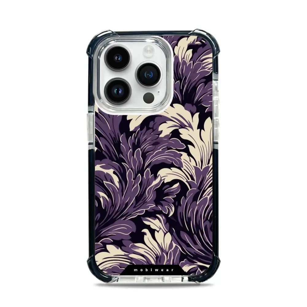 Odolný obal Mobiwear MagSafe Elite Bumper - Apple iPhone 14 Pro - DA46D Fialové rostliny