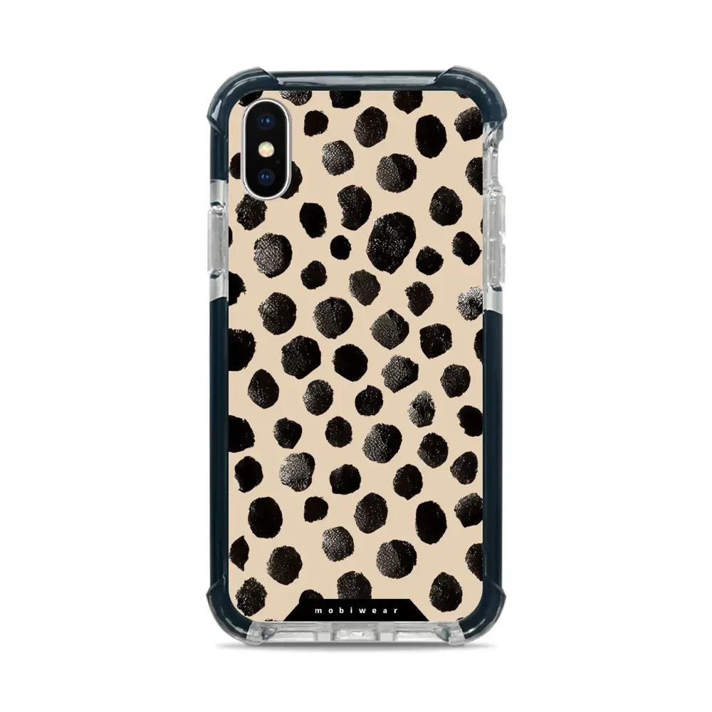 Odolný obal Mobiwear MagSafe Elite Bumper - Apple iPhone X / XS - DA50D Černé puntíky