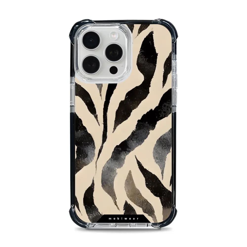 Odolný obal Mobiwear MagSafe Elite Bumper - Apple iPhone 15 Pro Max - DA53D Zebří