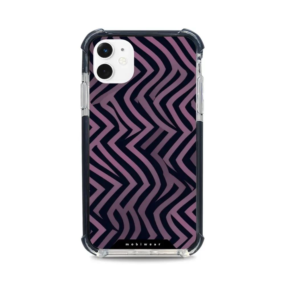 Odolný obal Mobiwear MagSafe Elite Bumper - Apple iPhone 11 - DA55D Fialové klikyháky