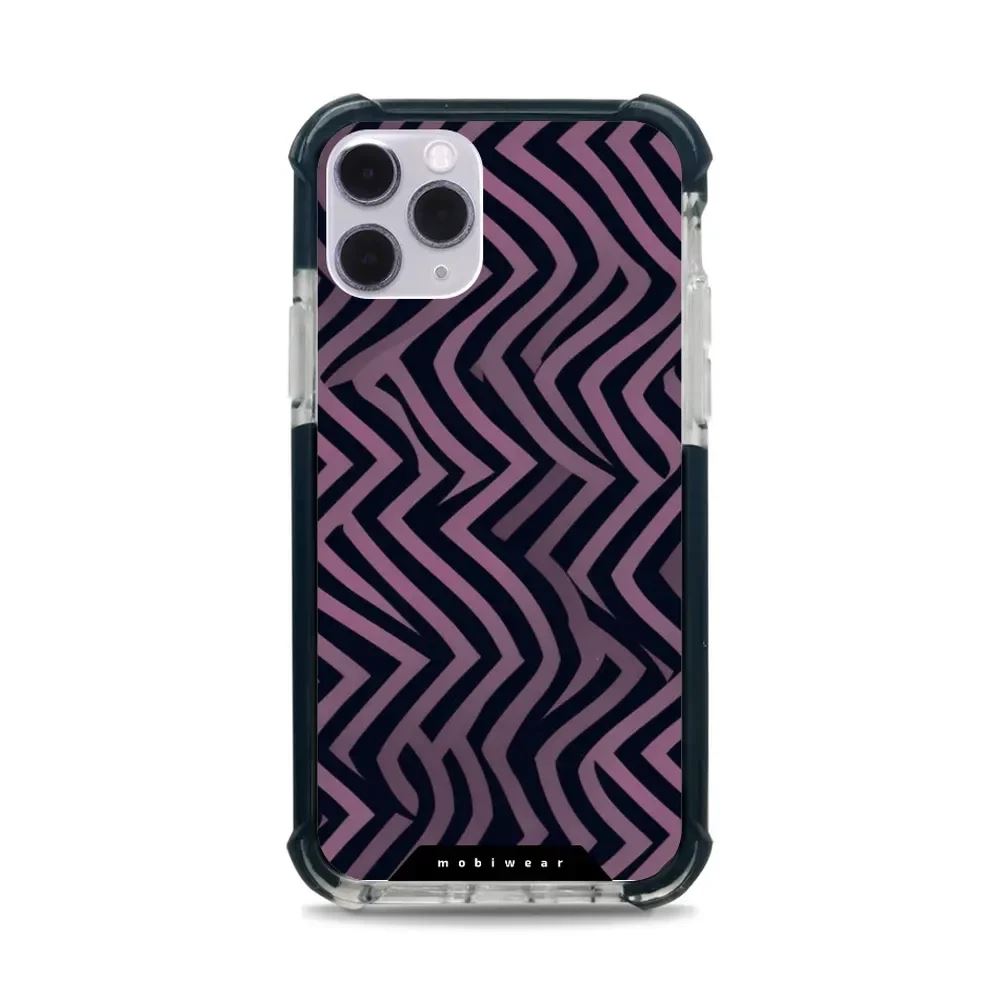 Odolný obal Mobiwear MagSafe Elite Bumper - Apple iPhone 11 Pro - DA55D Fialové klikyháky