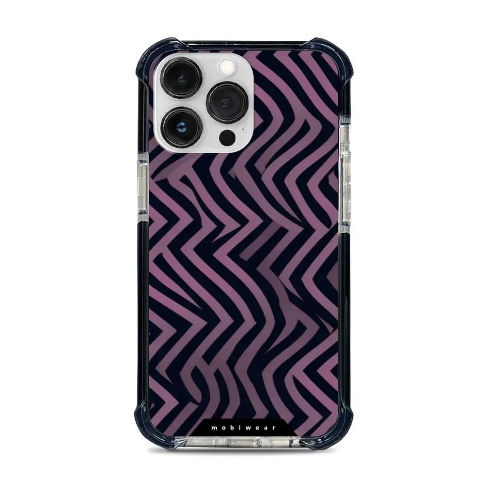 Odolný obal Mobiwear MagSafe Elite Bumper - Apple iPhone 13 Pro - DA55D Fialové klikyháky