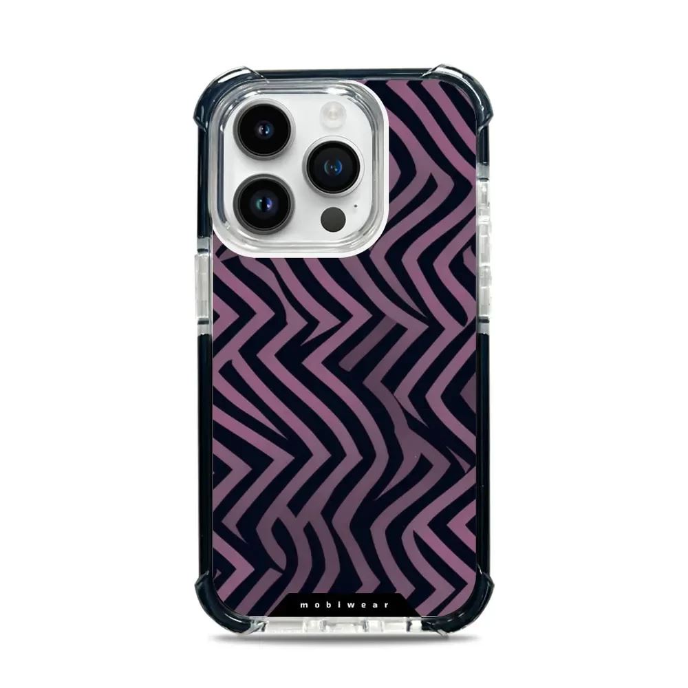 Odolný obal Mobiwear MagSafe Elite Bumper - Apple iPhone 14 Pro - DA55D Fialové klikyháky