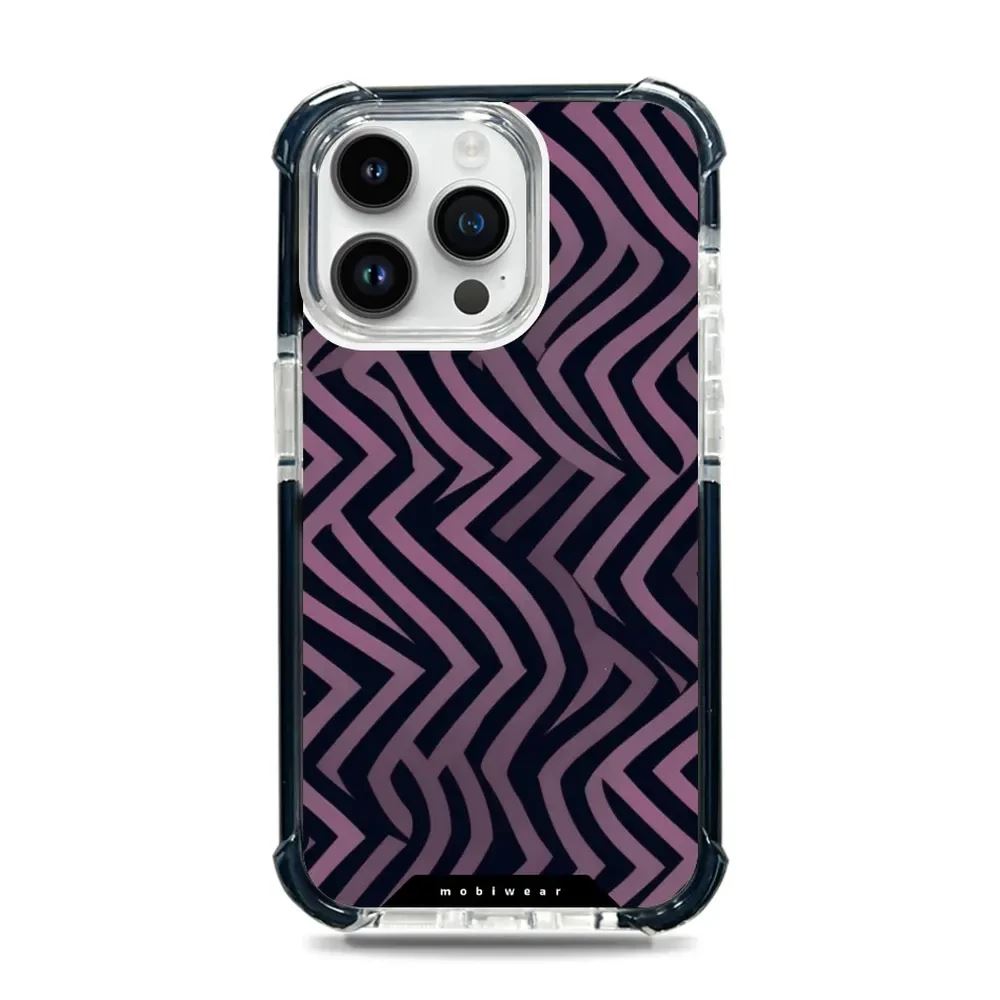 Odolný obal Mobiwear MagSafe Elite Bumper - Apple iPhone 14 Pro Max - DA55D Fialové klikyháky