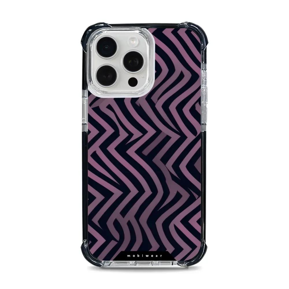 Odolný obal Mobiwear MagSafe Elite Bumper - Apple iPhone 15 Pro Max - DA55D Fialové klikyháky