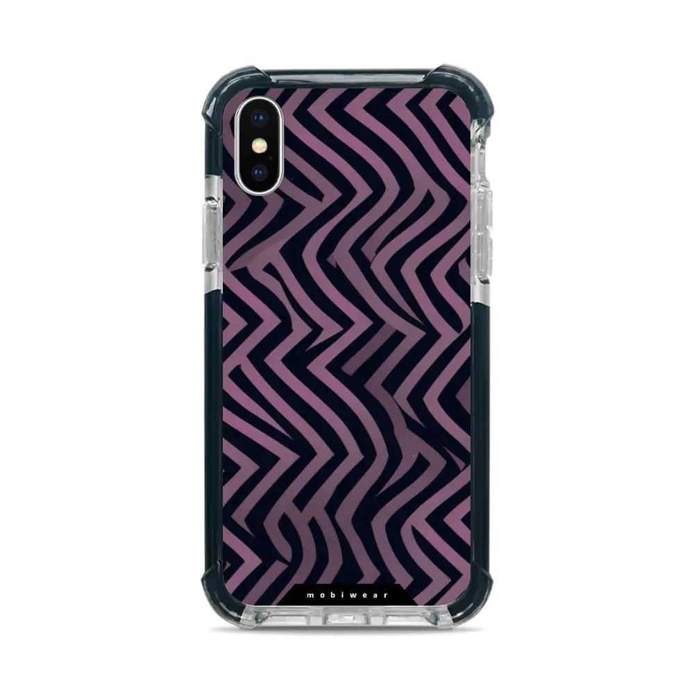 Odolný obal Mobiwear MagSafe Elite Bumper - Apple iPhone X / XS - DA55D Fialové klikyháky