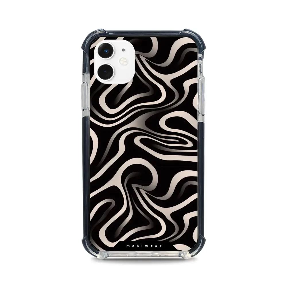 Odolný obal Mobiwear MagSafe Elite Bumper - Apple iPhone 11 - DA63D Vlnky a linky