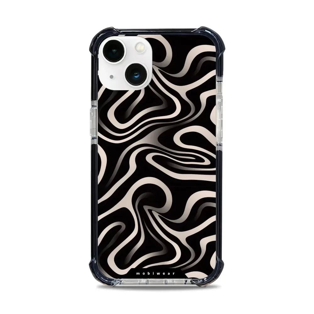 Odolný obal Mobiwear MagSafe Elite Bumper - Apple iPhone 13 - DA63D Vlnky a linky