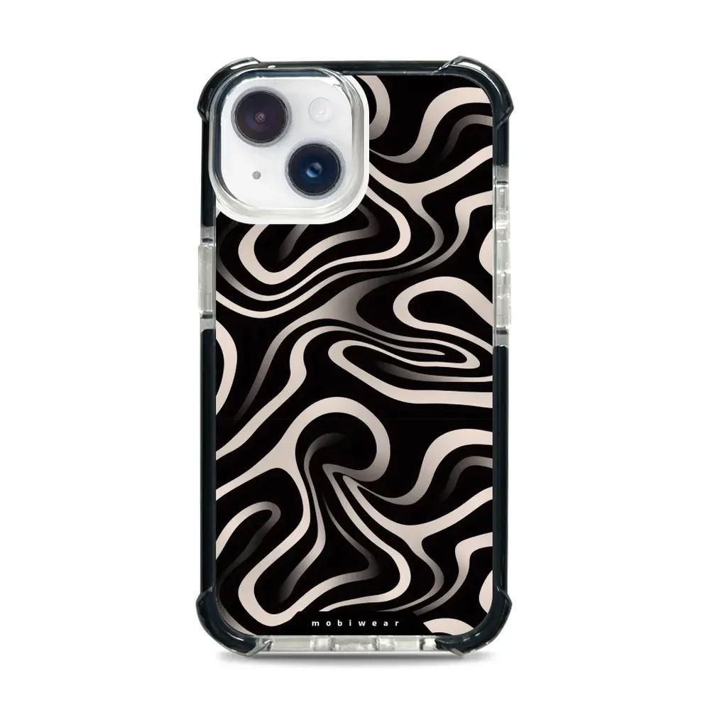 Odolný obal Mobiwear MagSafe Elite Bumper - Apple iPhone 14 - DA63D Vlnky a linky