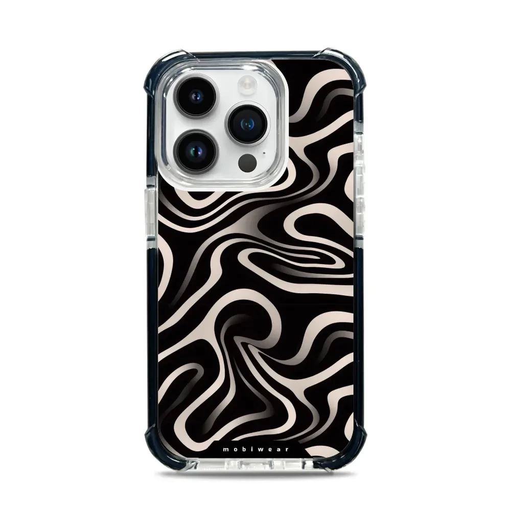 Odolný obal Mobiwear MagSafe Elite Bumper - Apple iPhone 14 Pro - DA63D Vlnky a linky