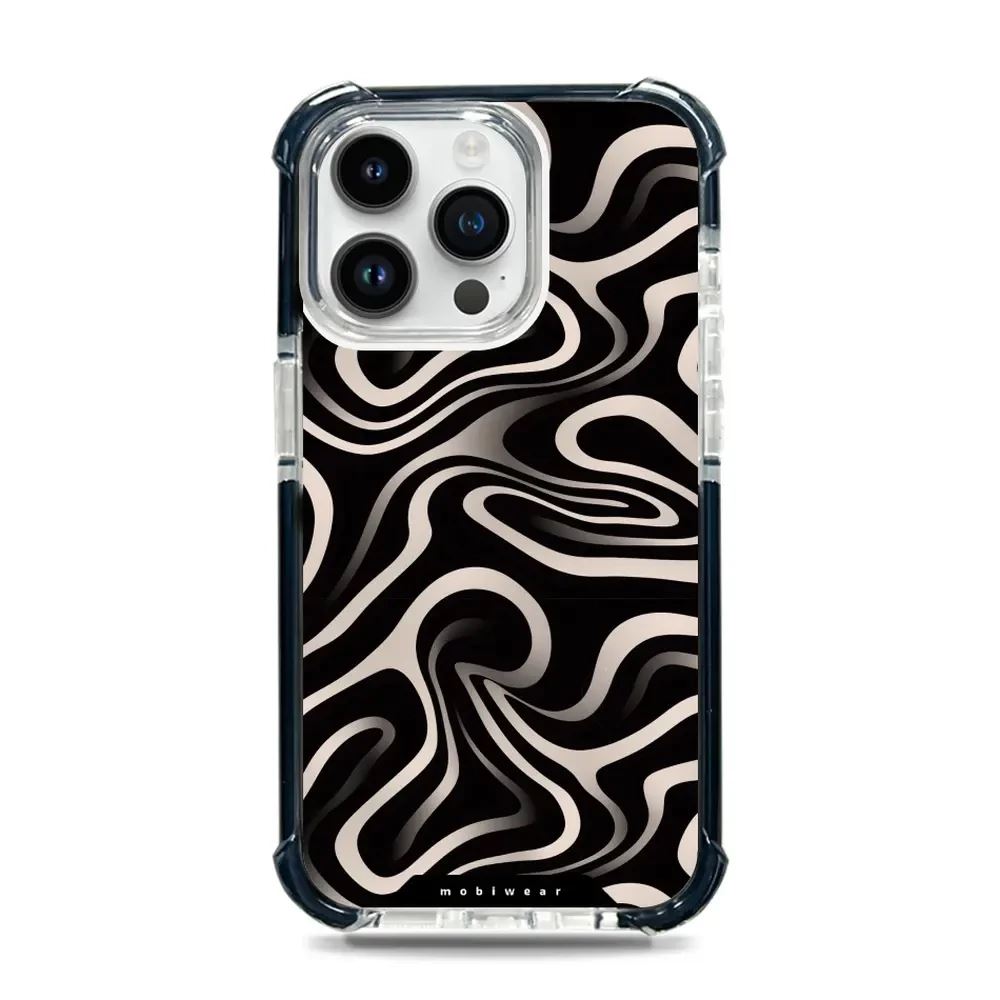 Odolný obal Mobiwear MagSafe Elite Bumper - Apple iPhone 14 Pro Max - DA63D Vlnky a linky