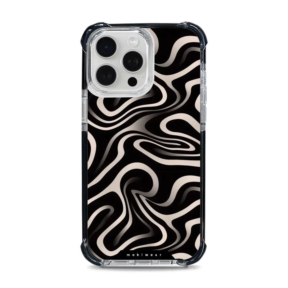 Odolný obal Mobiwear MagSafe Elite Bumper - Apple iPhone 15 Pro Max - DA63D Vlnky a linky
