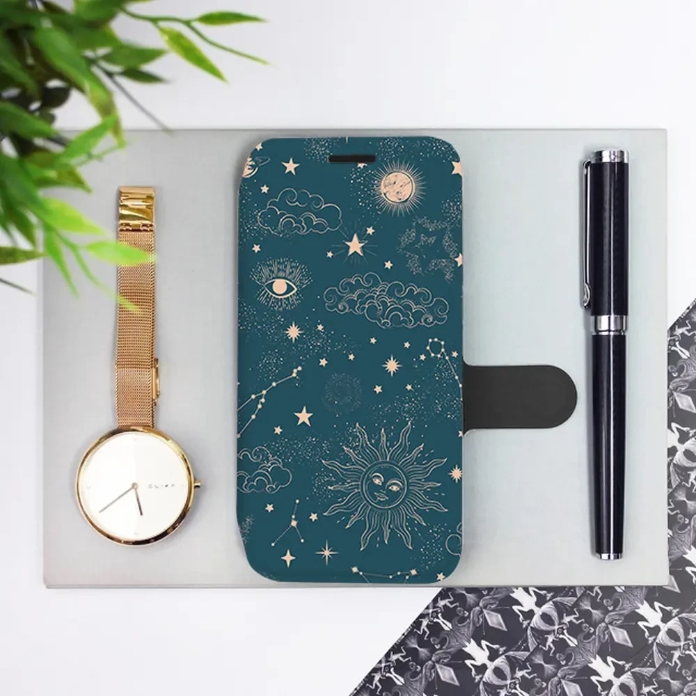 Flipové pouzdro Mobiwear - Samsung Galaxy S24 - VP14S Magický vesmír