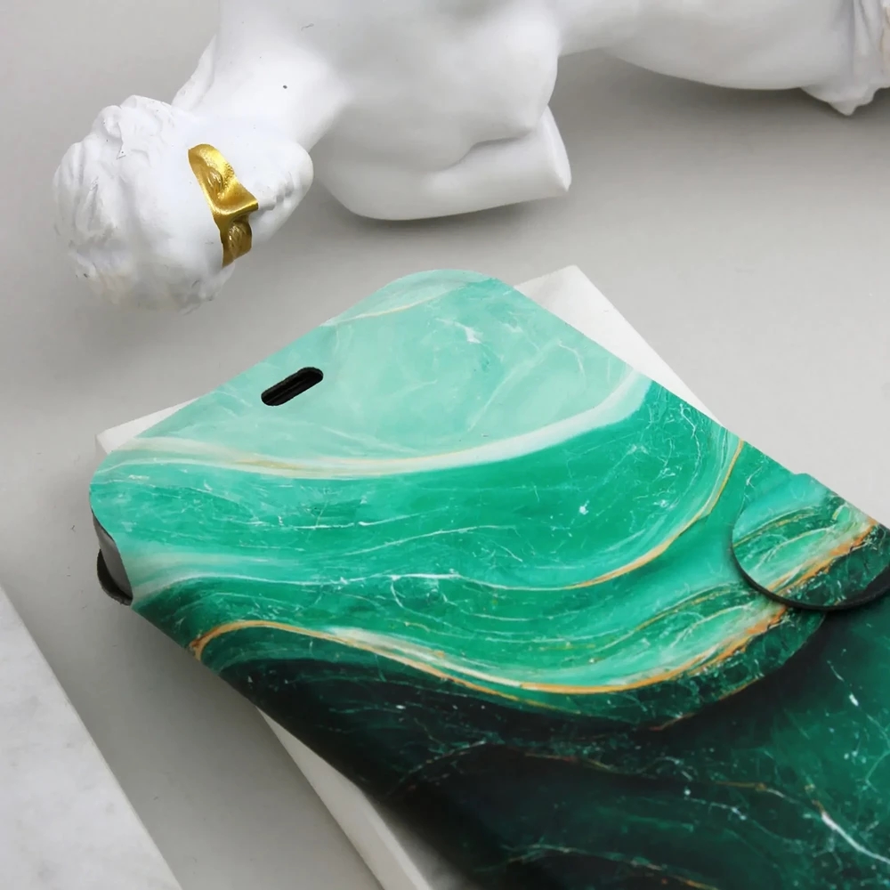 Flipové pouzdro Mobiwear - Samsung Galaxy S24 - VP38S Zelený mramor