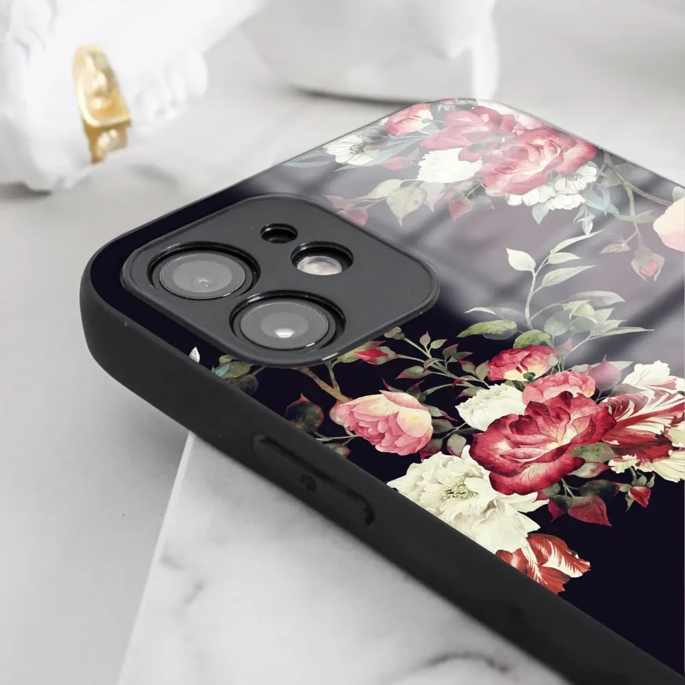 Lesklý kryt Mobiwear Glossy - Samsung Galaxy S24 - G040G - Růže na černé