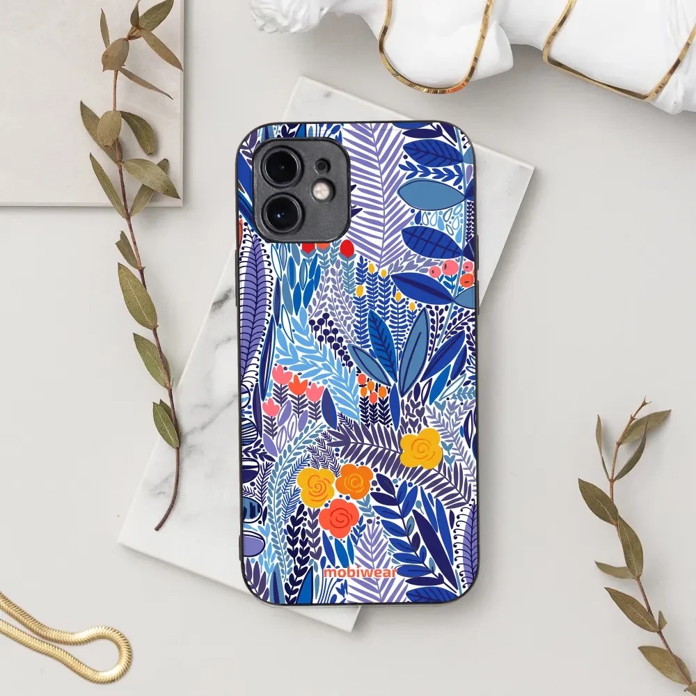 Lesklý kryt Mobiwear Glossy - Samsung Galaxy S24 Ultra - G037G - Modrá květena